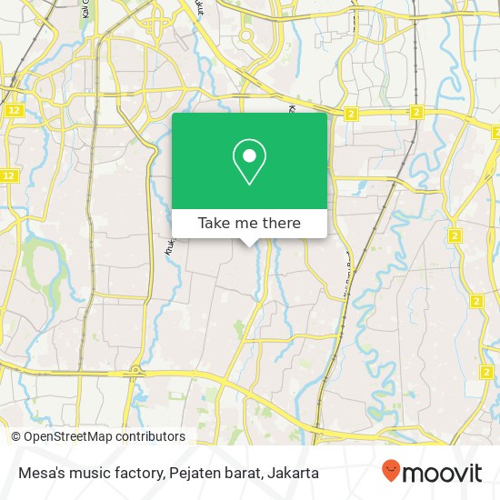 Mesa's music factory, Pejaten barat map