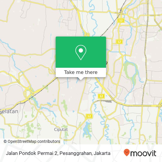 Jalan Pondok Permai 2, Pesanggrahan map