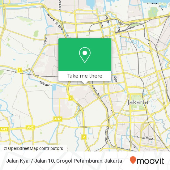 Jalan Kyai / Jalan 10, Grogol Petamburan map