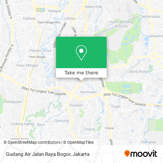 Gudang Air Jalan Raya Bogor map