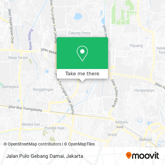 Jalan Pulo Gebang Damai map