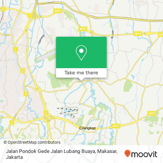 Jalan Pondok Gede Jalan Lubang Buaya, Makasar map