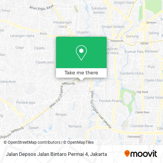 Jalan Depsos Jalan Bintaro Permai 4 map