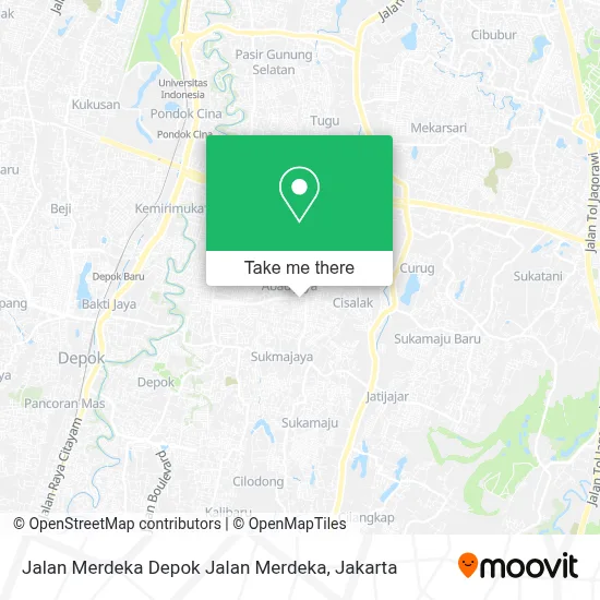 Jalan Merdeka Depok Jalan Merdeka map