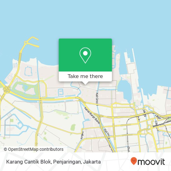 Karang Cantik Blok, Penjaringan map