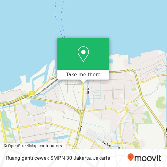 Ruang ganti cewek SMPN 30 Jakarta map