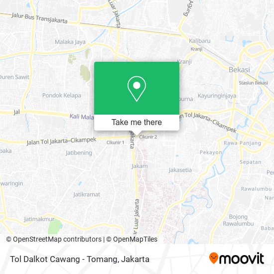 Tol Dalkot Cawang - Tomang map