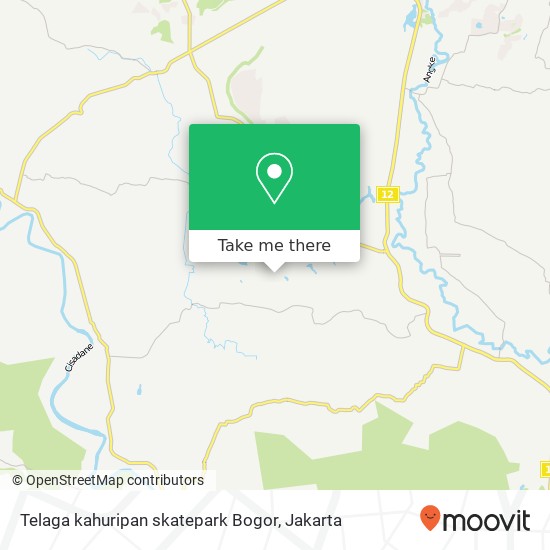 Telaga kahuripan skatepark Bogor, Jalan citarum-cipayung,ciputat map