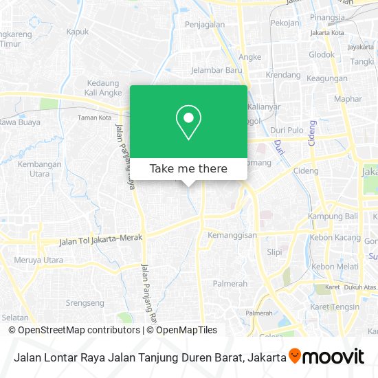 Jalan Lontar Raya Jalan Tanjung Duren Barat map