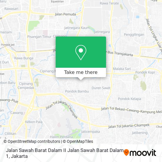 Jalan Sawah Barat Dalam II Jalan Sawah Barat Dalam 1 map