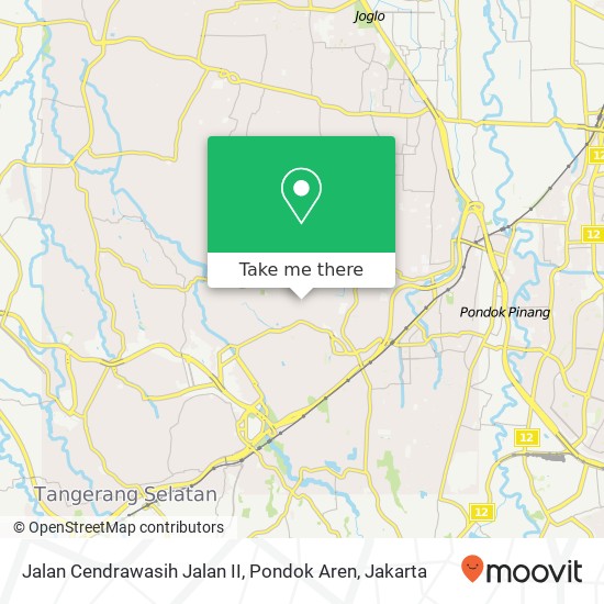 Jalan Cendrawasih Jalan II, Pondok Aren map