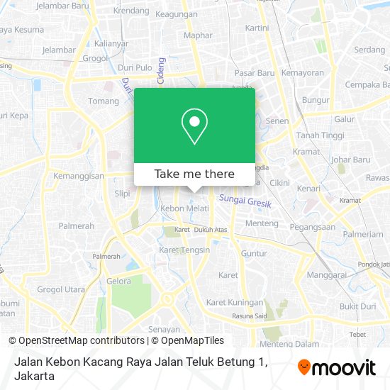 Jalan Kebon Kacang Raya Jalan Teluk Betung 1 map