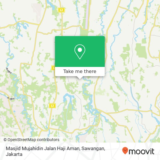 Masjid Mujahidin Jalan Haji Aman, Sawangan map