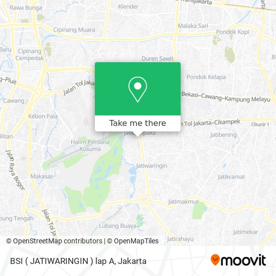 BSI ( JATIWARINGIN ) lap A map