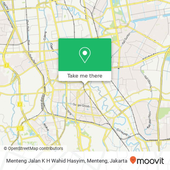 Menteng Jalan K H Wahid Hasyim, Menteng map