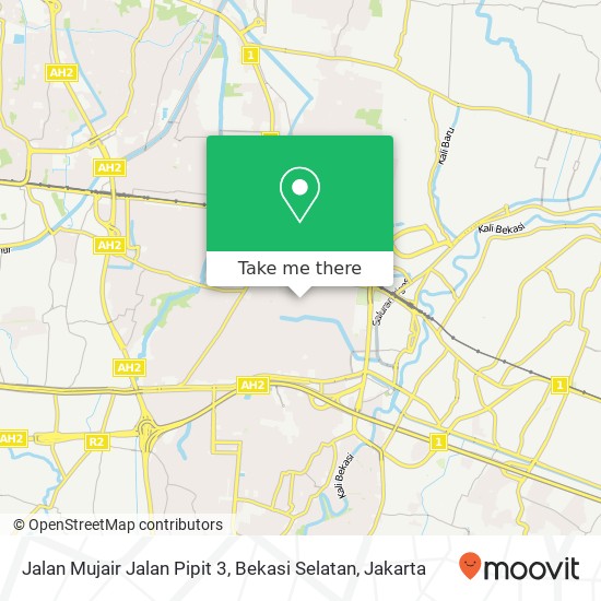 Jalan Mujair Jalan Pipit 3, Bekasi Selatan map