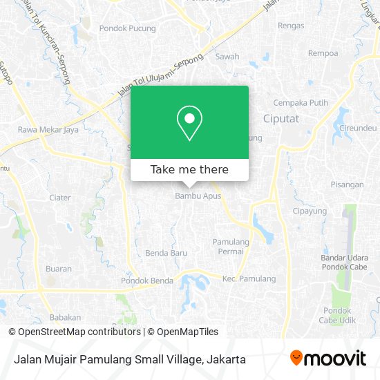 Jalan Mujair Pamulang Small Village map