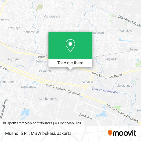 Musholla PT. MBW bekasi map