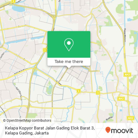 Kelapa Kopyor Barat Jalan Gading Elok Barat 3, Kelapa Gading map