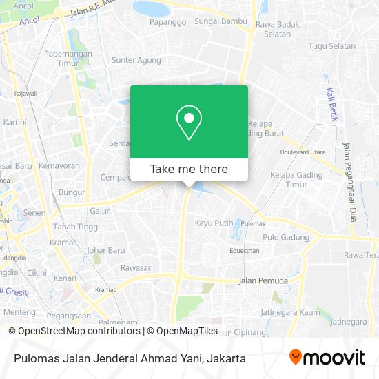 Pulomas Jalan Jenderal Ahmad Yani map