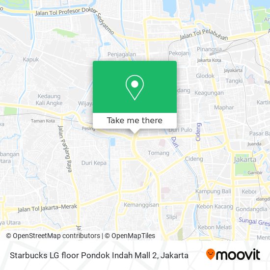 Starbucks LG floor Pondok Indah Mall 2 map