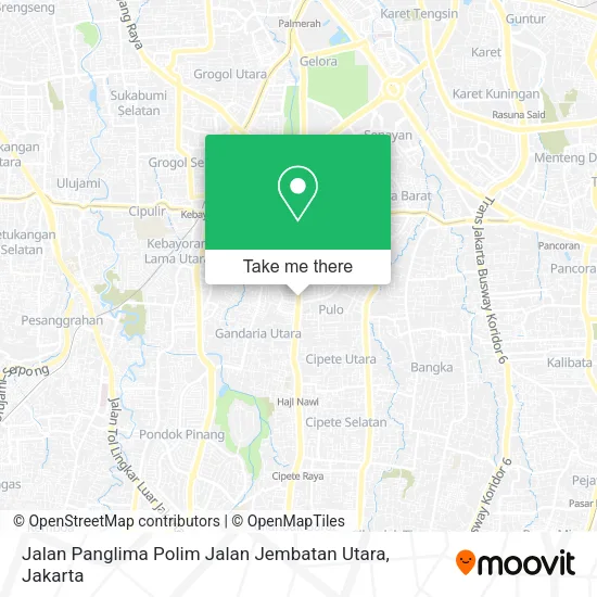 Jalan Panglima Polim Jalan Jembatan Utara map