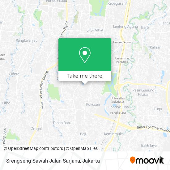 Srengseng Sawah Jalan Sarjana map