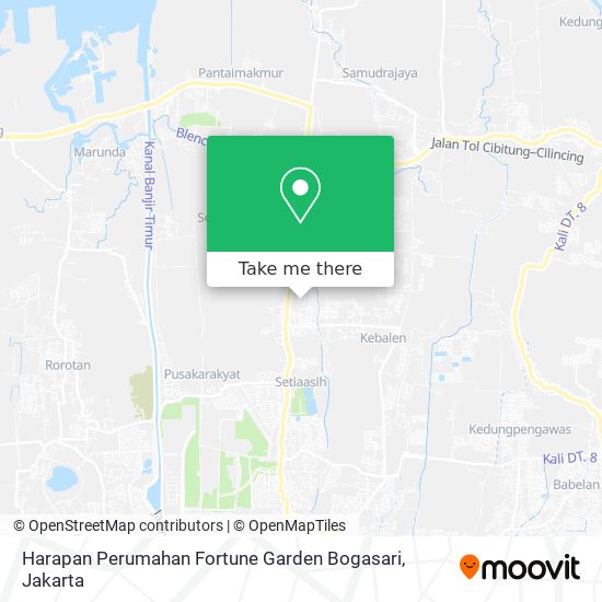 Harapan Perumahan Fortune Garden Bogasari map