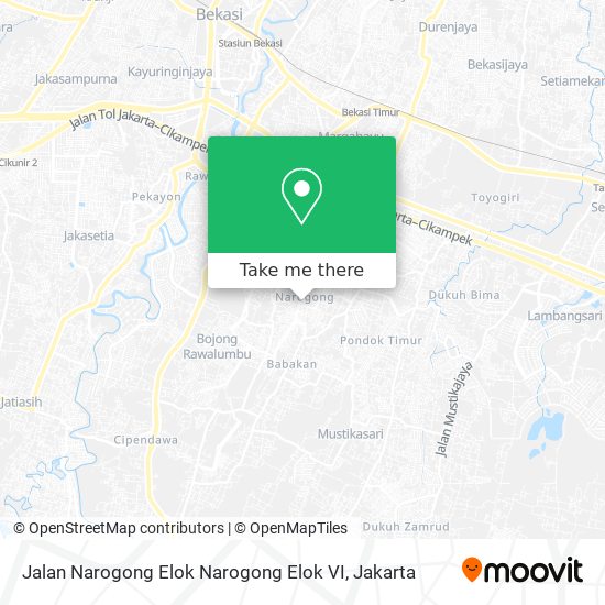 Jalan Narogong Elok Narogong Elok VI map