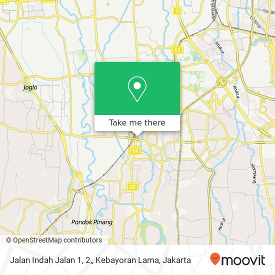 Jalan Indah Jalan 1, 2,, Kebayoran Lama map