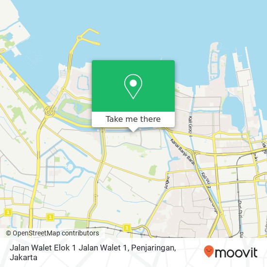 Jalan Walet Elok 1 Jalan Walet 1, Penjaringan map