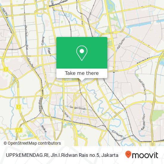 UPP.kEMENDAG.RI, Jln.I.Ridwan Rais no.5 map