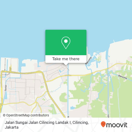 Jalan Sungai Jalan Cilincing Landak I, Cilincing map