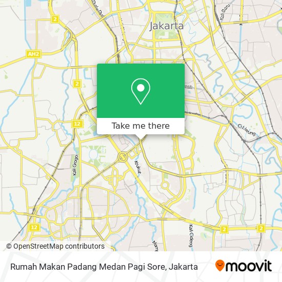 Rumah Makan Padang Medan Pagi Sore map