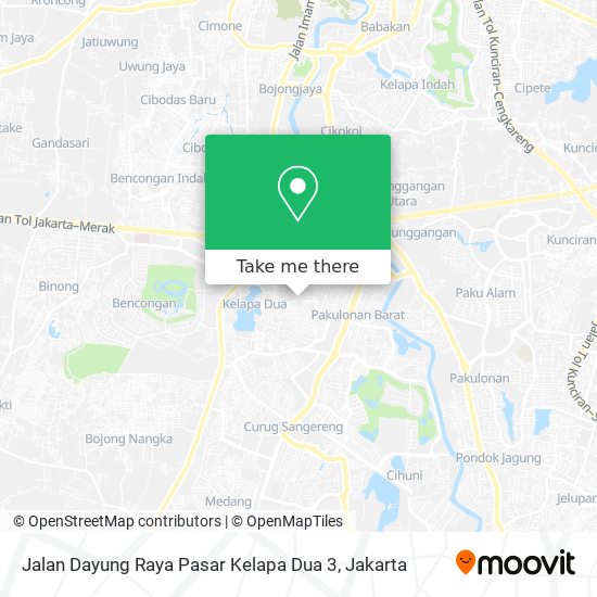 Jalan Dayung Raya Pasar Kelapa Dua 3 map
