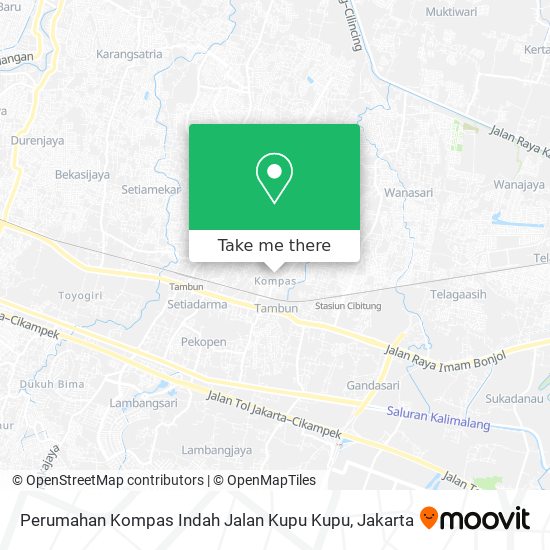Perumahan Kompas Indah Jalan Kupu Kupu map