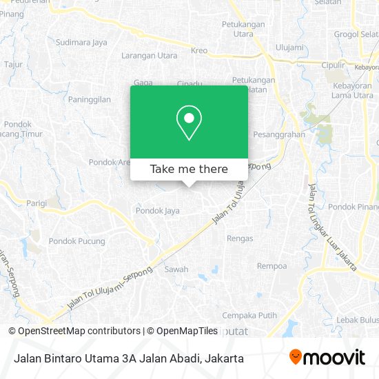 Jalan Bintaro Utama 3A Jalan Abadi map