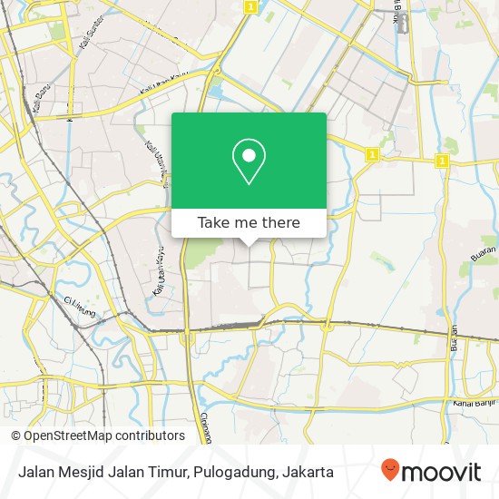 Jalan Mesjid Jalan Timur, Pulogadung map