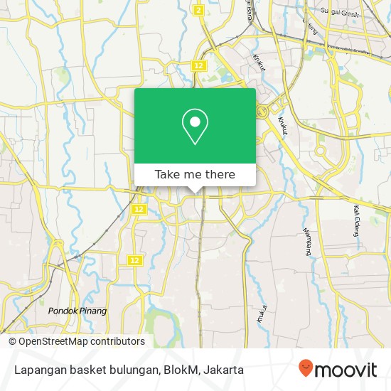 Lapangan basket bulungan, BlokM map