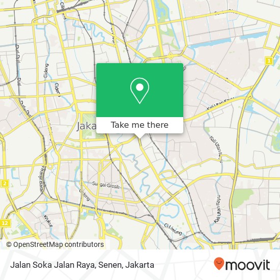 Jalan Soka Jalan Raya, Senen map