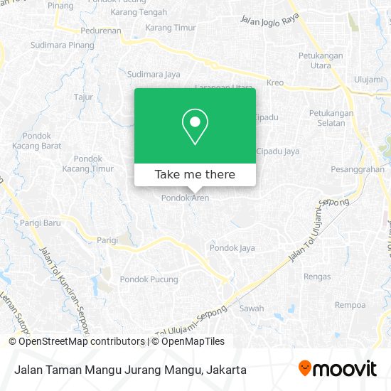Jalan Taman Mangu Jurang Mangu map
