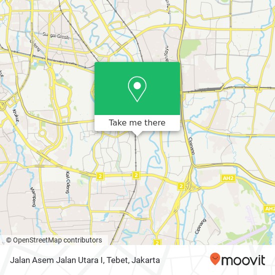 Jalan Asem Jalan Utara I, Tebet map