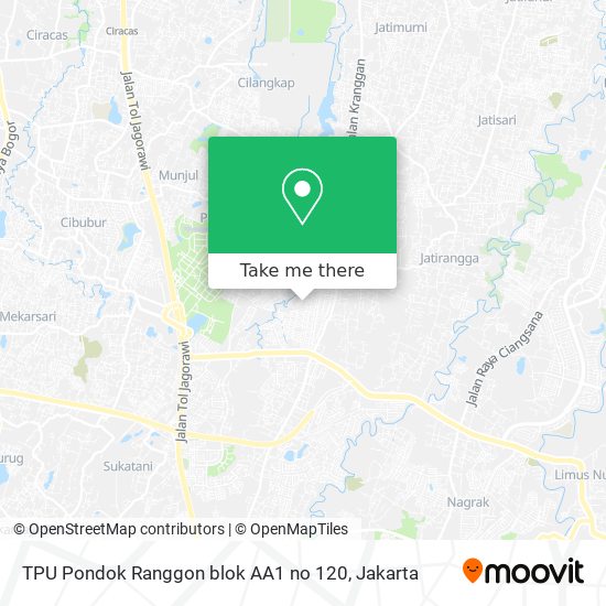 TPU Pondok Ranggon blok AA1 no 120 map