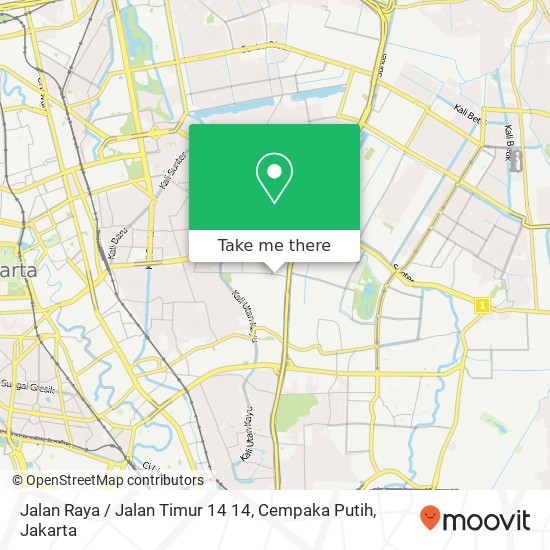 Jalan Raya / Jalan Timur 14 14, Cempaka Putih map