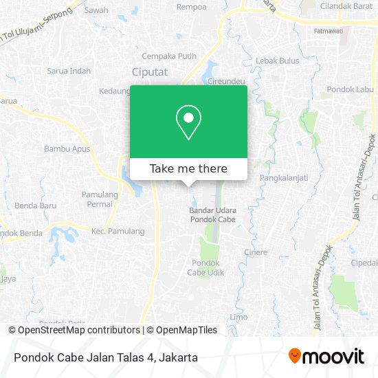 Pondok Cabe Jalan Talas 4 map