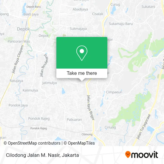 Cilodong Jalan M. Nasir map