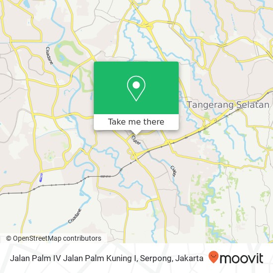 Jalan Palm IV Jalan Palm Kuning I, Serpong map