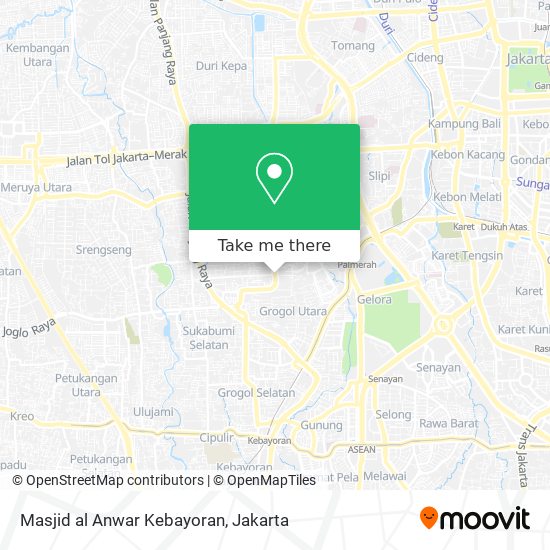 Masjid al Anwar Kebayoran map