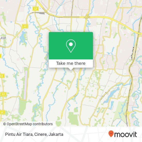 Pintu Air Tiara, Cinere map