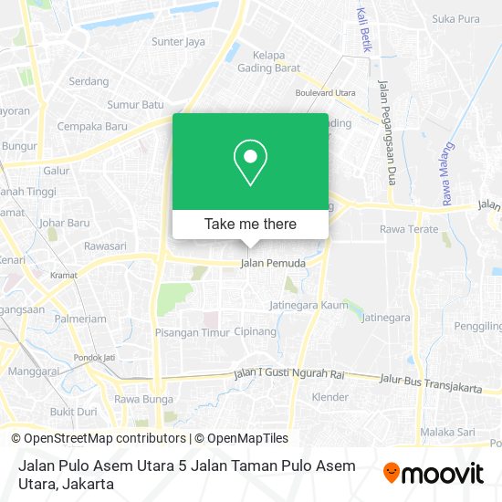 Jalan Pulo Asem Utara 5 Jalan Taman Pulo Asem Utara map
